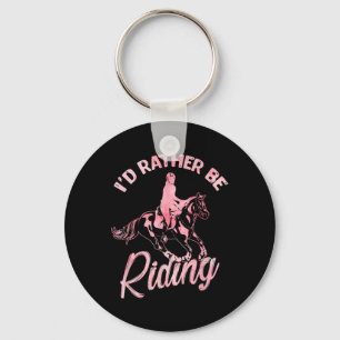 Id Rather Be Riding Horse 2 Key Ring