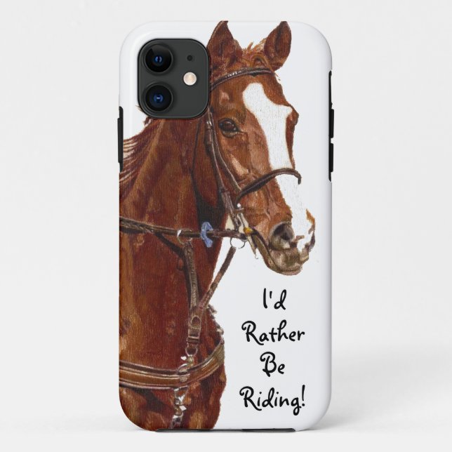 I'd Rather Be Riding! Horse Case-Mate Case (Back)