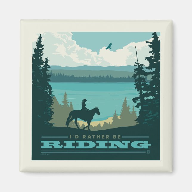 I'd Rather Be Riding Magnet (Front)