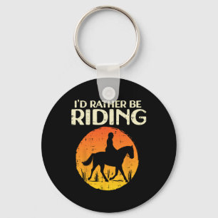 Id Rather Be Riding Susnet Horseck Equestrian Men Key Ring