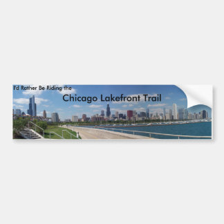 I'd Rather Be Riding the Chicago Lakefront Trail Bumper Sticker