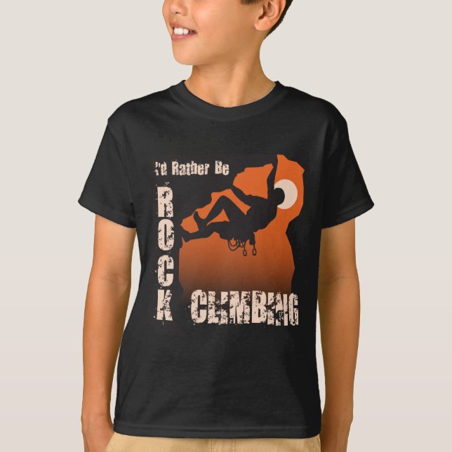 I'd Rather Be Rock Climbing - Guy T-Shirt (Front)