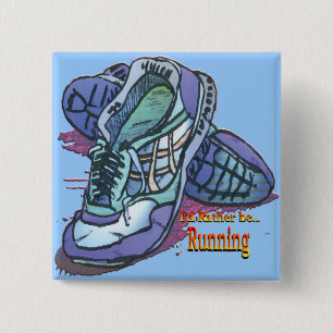 I'd Rather Be Running - Sneakers 15 Cm Square Badge