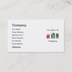 I'd rather be shopping business card