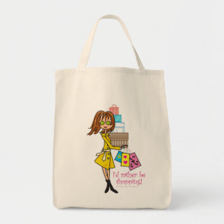 I'd rather be shopping tote bag
