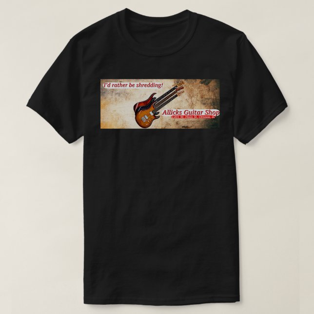 Id rather be shredding T-Shirt (Design Front)