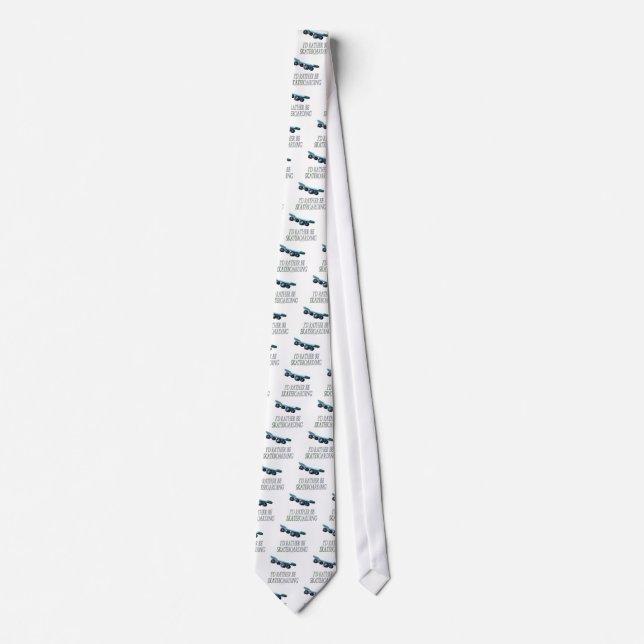 I'd rather be skateboarding (tie) tie (Front)