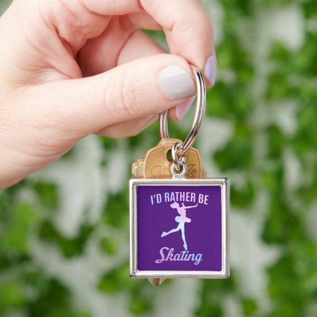 I'd Rather Be Skating     Key Ring (Hand)