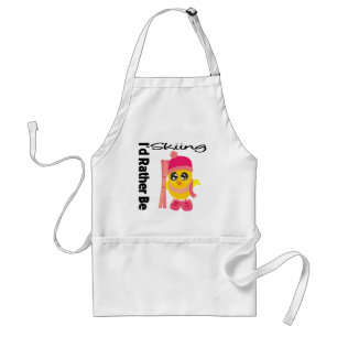 I'd Rather Be Skiing Chick Standard Apron