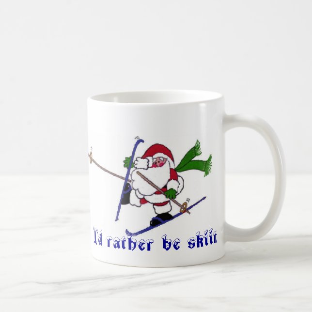 I'd rather be skiing coffee mug (Right)
