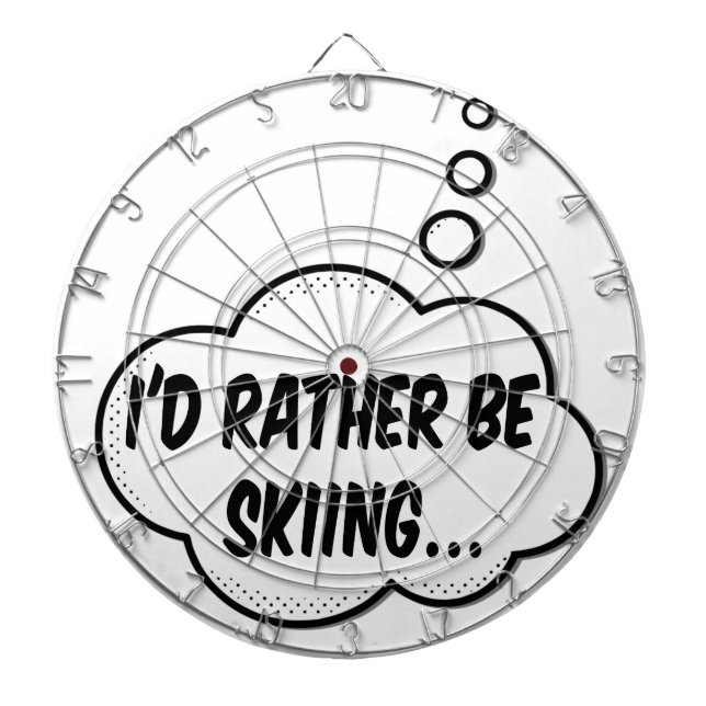 I'd Rather Be Skiing Dartboard (Front)