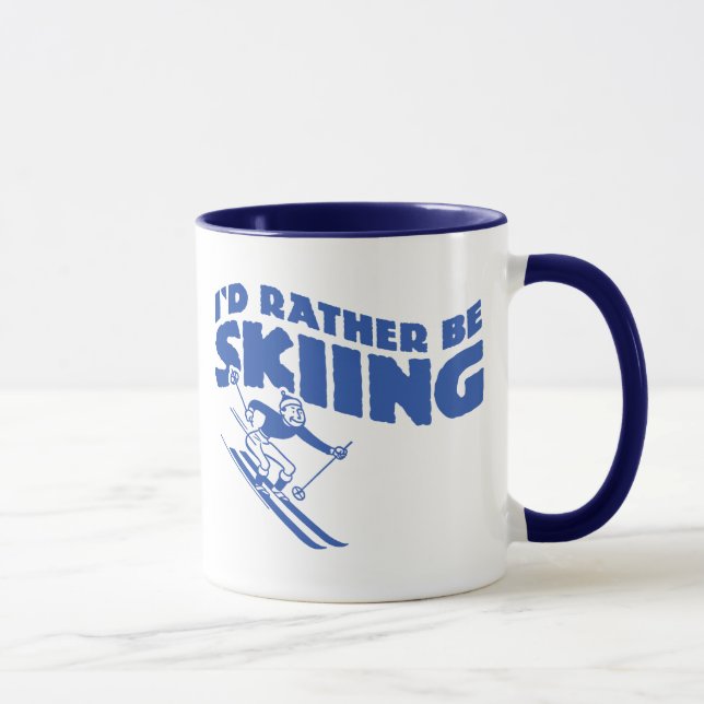 I'd Rather Be Skiing (male) Mug (Right)