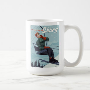 I'd Rather Be Skiing Print Coffee Mug