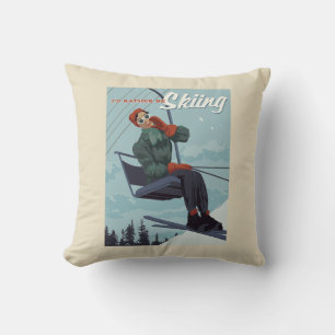 I'd Rather Be Skiing Print Cushion