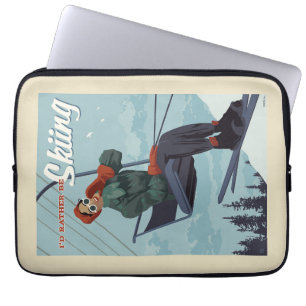 I'd Rather Be Skiing Print Laptop Sleeve