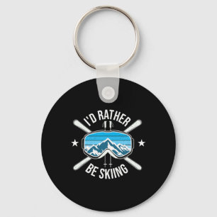 I'd Rather Be Skiing - Ski Winter Sports Freestyle Key Ring