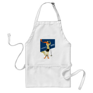 I'd Rather Be Skiing! Vintage Design Skiers Standard Apron