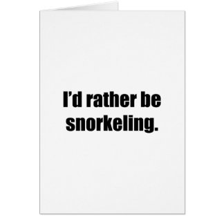 I'd Rather Be Snorkelling