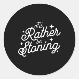 I'd Rather Be Stoning Leotard Gymnastics Mum Classic Round Sticker