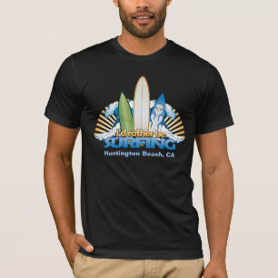 I'd rather be surfing - Add Beach Name T-Shirt