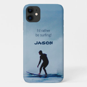 I'd Rather Be Surfing Surfer iPhone Phone Case
