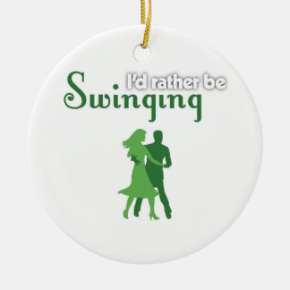 I'd Rather Be Swinging Ceramic Ornament