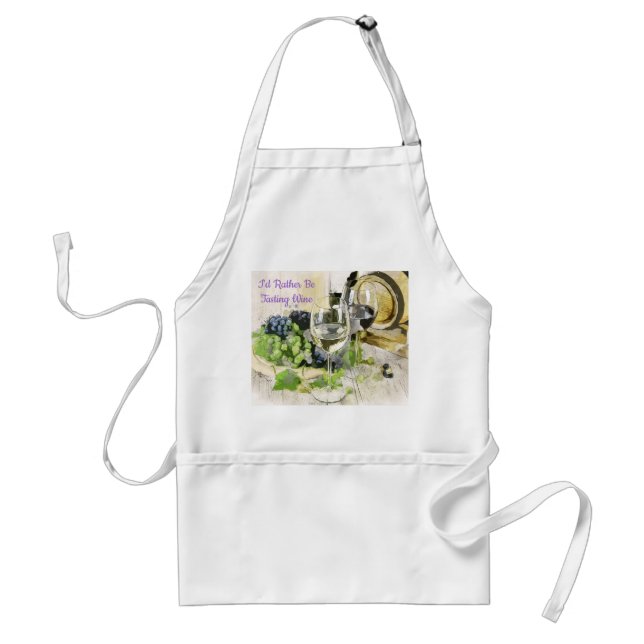 I'd Rather Be Tasting Wine Standard Apron (Front)