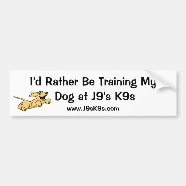 I'd Rather Be Training My Dog Bumper Sticker (Front)