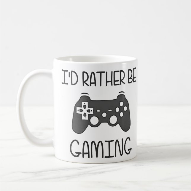 I'd Rather Be Video Gaming Coffee Mug (Left)