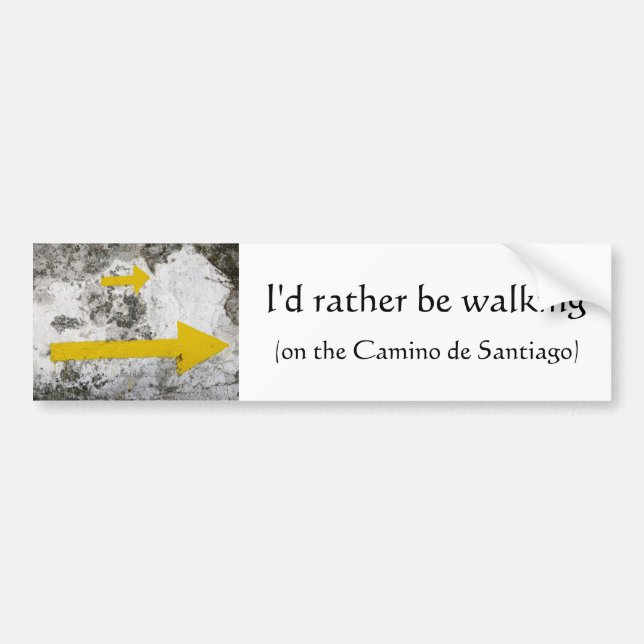 I'd Rather Be Walking Bumper Sticker (Front)