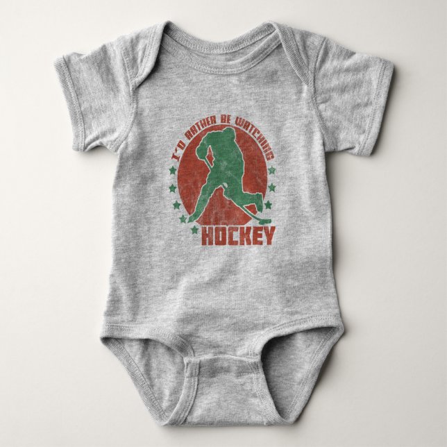 I'd Rather Be Watching Hockey Bodysuit (Front)