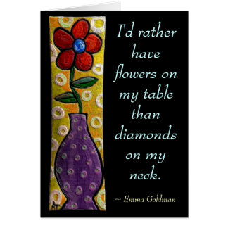 I'd rather have flowers... - Red Flower card