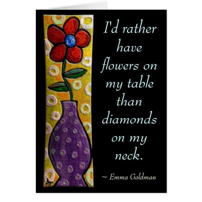I'd rather have flowers... - Red Flower card (Front)
