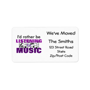 I'd Rather Listen To Music, We've Moved Label