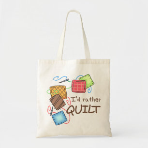 I'd Rather Quilt Tote Bag