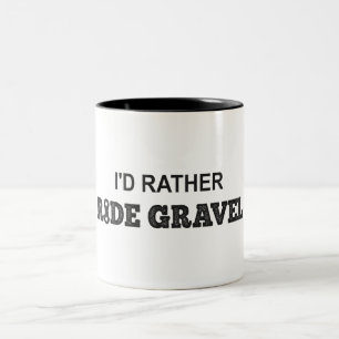 I'd Rather Ride Gravel Two-Tone Coffee Mug
