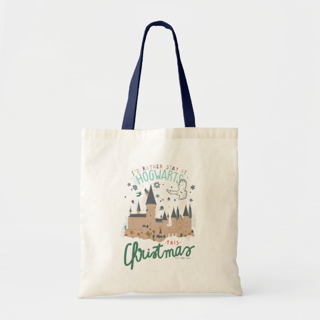 I'd Rather Stay At Hogwarts This Christmas Tote Bag (Front)