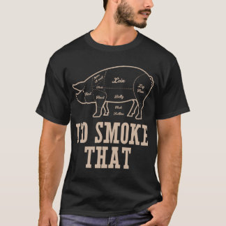 I'd Smoke T Pig Smoking Bbq Grill Master T-Shirt