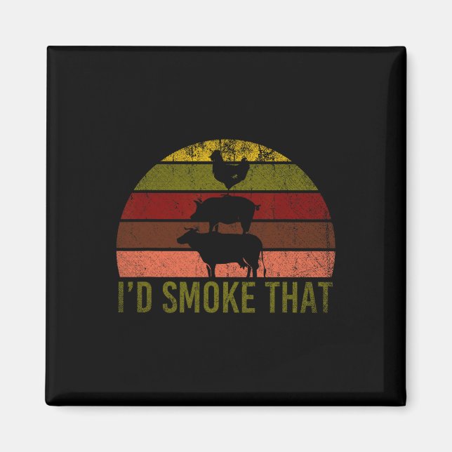 Id Smoke That Barbecue 2  Magnet (Front)