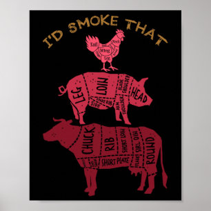 Id Smoke That Barbecue Poster