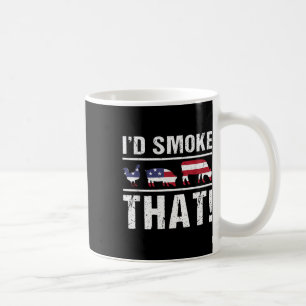 Id Smoke That Bbq American Flag - Drill Funny Coffee Mug