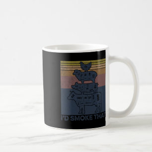 I'd Smoke That Beef Pork Chicken Butcher Cut Funny Coffee Mug