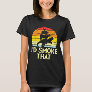 Id Smoke That Chicken Pork Beef Trex Retro Dinosau T-Shirt