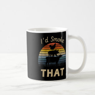 Id Smoke That Funny Grill Bbq Vintage Meat Smoker Coffee Mug