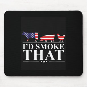 Id Smoke That Meat Pitmaster Grill Gift Funny Bbq Mouse Pad