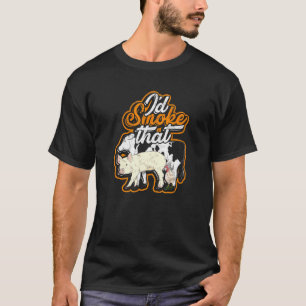 Id smoke that - Texas Cow chicken and pig T-Shirt