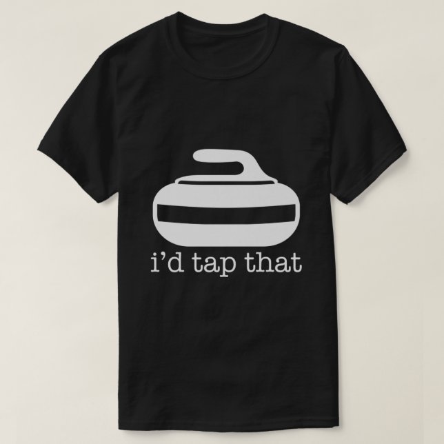 Id Tap That  Funny Curling Sport Premium  T-Shirt (Design Front)