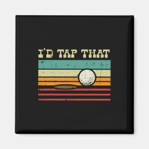 Id Tap That Golf Ball Sunset Retro Golfing Golfer Magnet