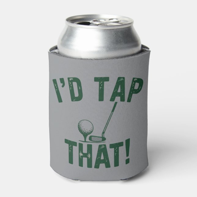 I'd Trap That Funny Golfing Sarcastic Sayings Golf Can Cooler (Can Front)