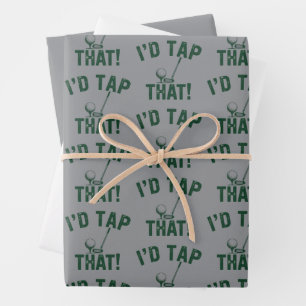 I'd Trap That Funny Golfing Sarcastic Sayings Golf Wrapping Paper Sheet
